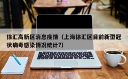 徐汇高新区消息疫情（上海徐汇区目前新型冠状病毒感染情况统计?）
